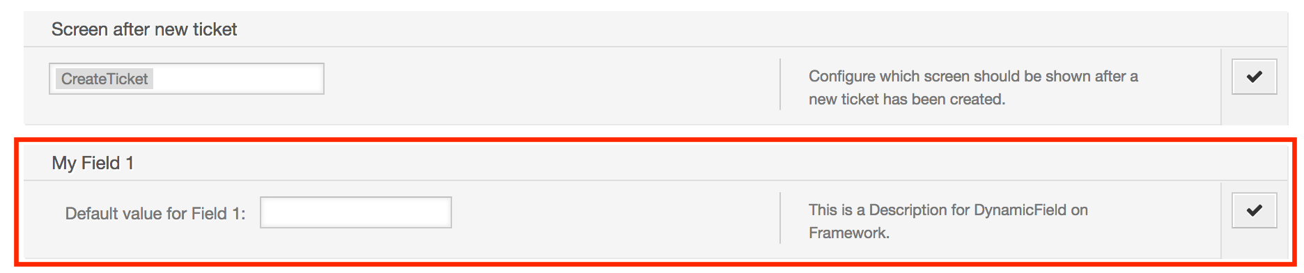 Field1 in User preferences screen