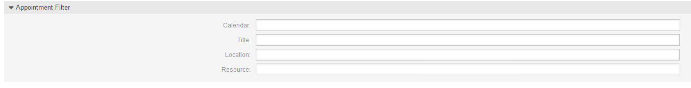 Filter settings in calendar/appointment notifications