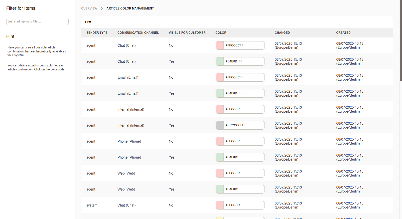 Article Color Overview Image